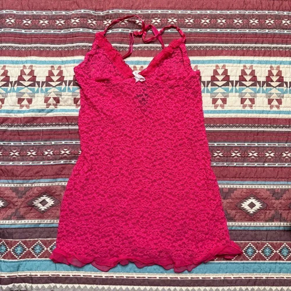 Victoria's Secret pink Lace Lingerie slip size medium